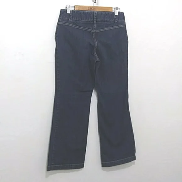 Talbots Petites Size 8 Signature Flare Jeans Premium Denim Made In India - Picture 4 of 9